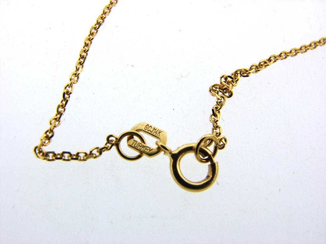 Victorian Turquoise & Diamond 14k Yellow Gold Four Leaf Clover Pendant Necklace - 4