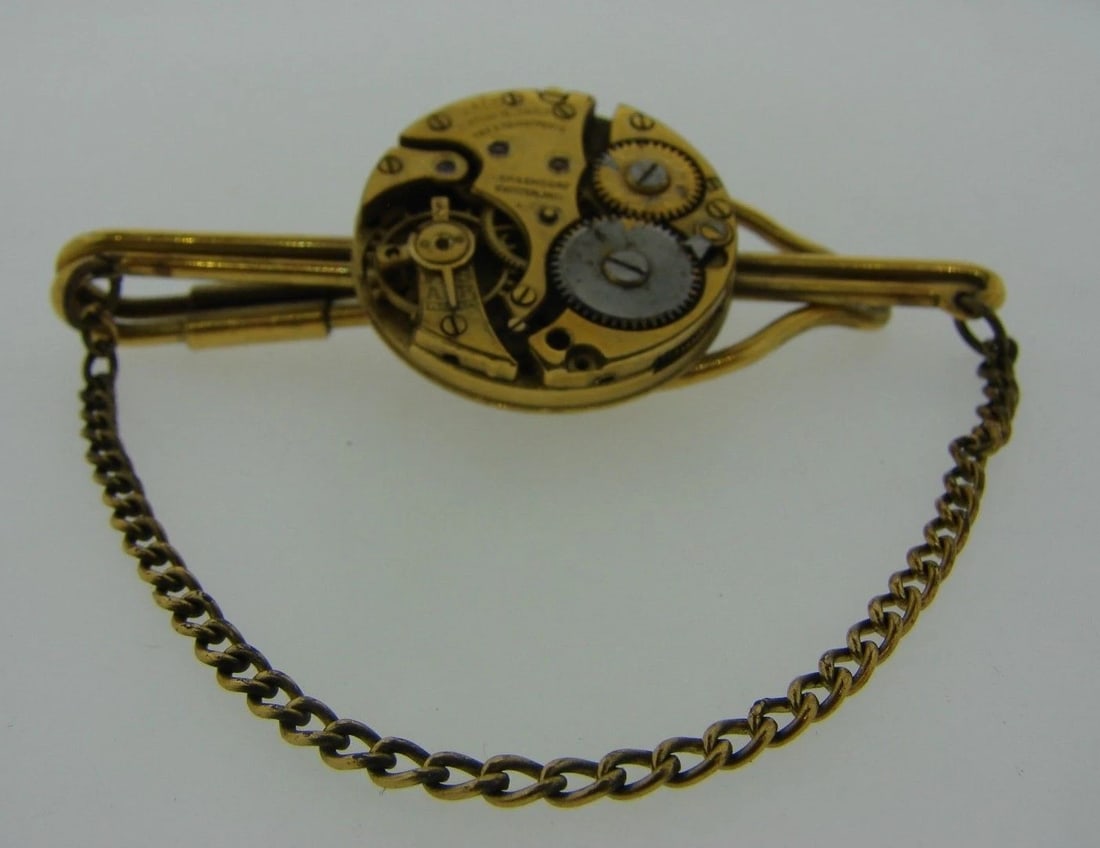 COOL Langendorf Switzerland Gold Plated over Steel Tie Pin - 2