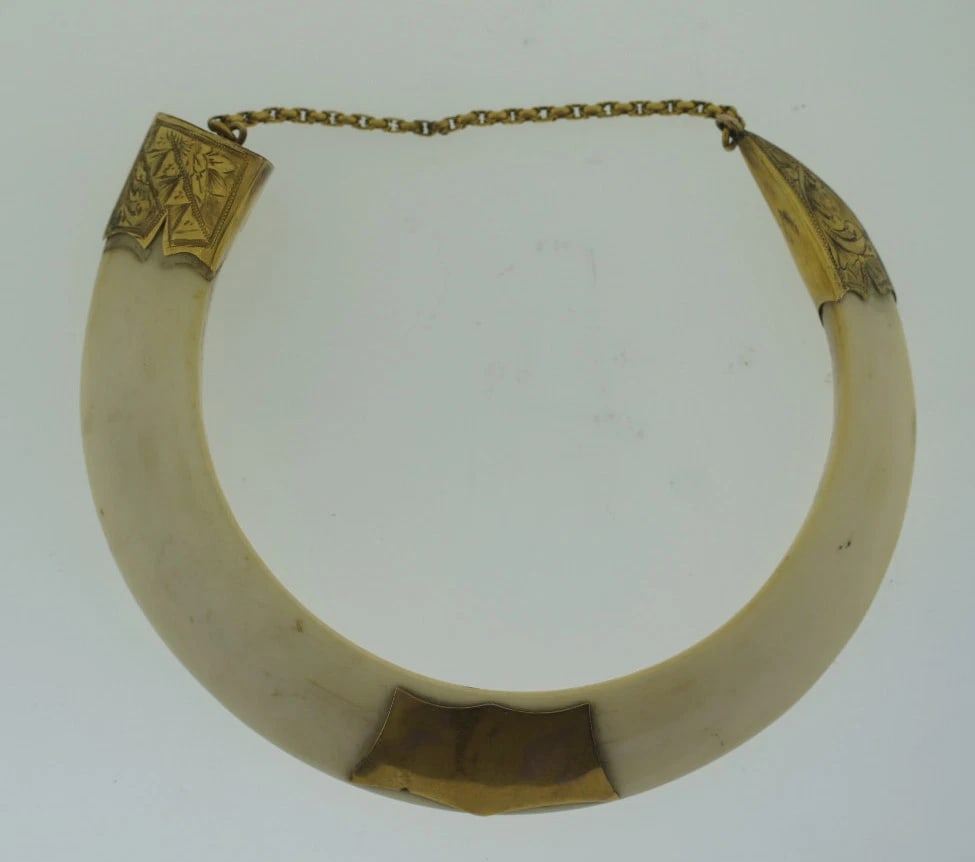 ANTIQUE VICTORIAN 9K YELLOW GOLD ELBOW BRACELET BANGLE STAMPED UNIQUE - 2