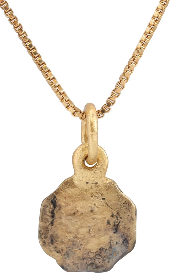 ROMAN WHEEL OF FORTUNE AMULET NECKLACE, 3RD-6TH CENTURY AD - 2