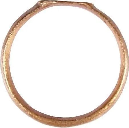 MEDIEVAL EUROPEAN MAN'S RING, 7TH-10TH C.AD, SIZE 9 - 2