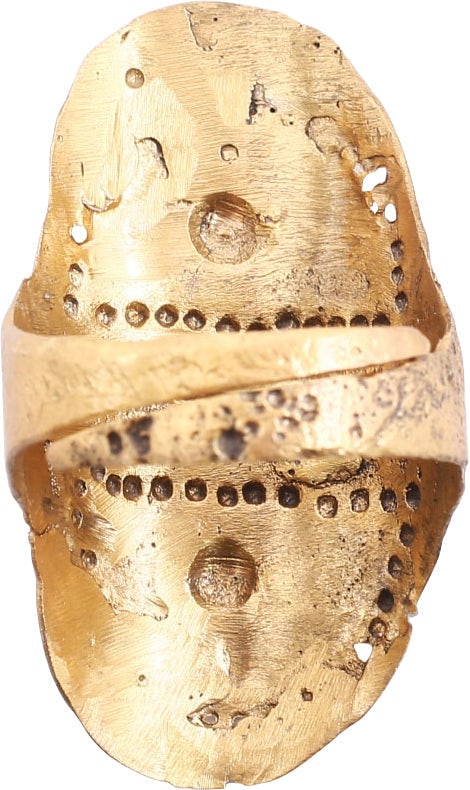 VIKING SHIELD RING, C. 9TH-10TH CENTURY, SIZE 10 - 2