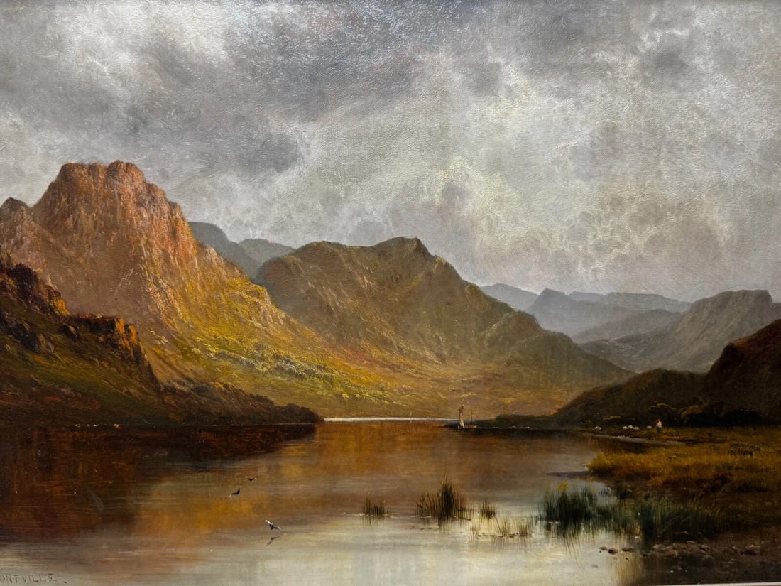 Landscape Masterpiece Painting Windermere Sunrise by Alfred de Breanski Jr - 3