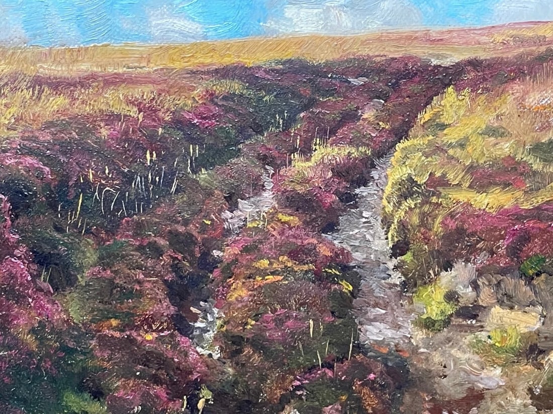 Rare Oil Landscape Masterpiece “Exmoor” — Circa 1900 Signed by Arthur Wardle - 10