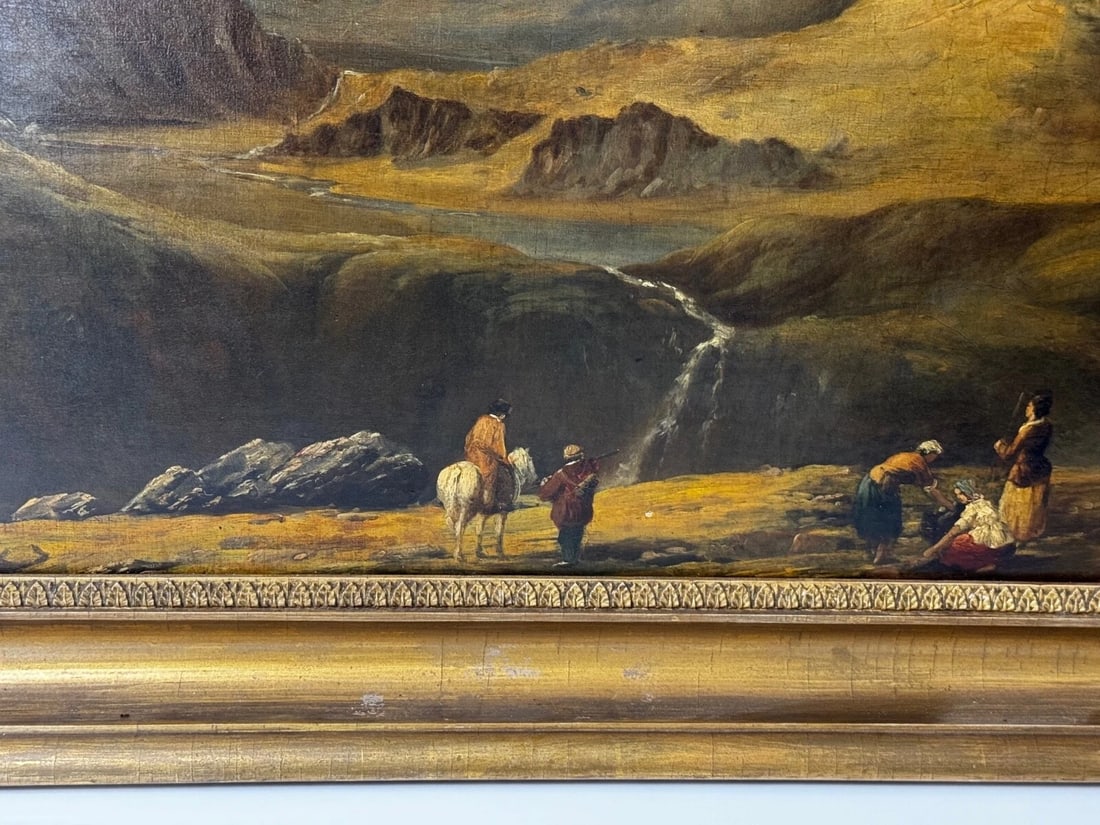 Large Oil Painting Mount Snowdon North Wales Attributed Edward William 1781-1855 - 5
