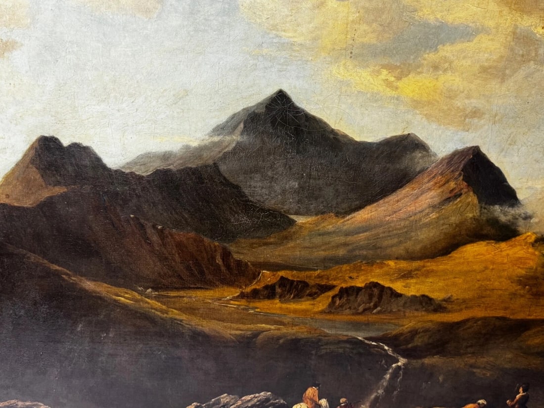 Large Oil Painting Mount Snowdon North Wales Attributed Edward William 1781-1855 - 7