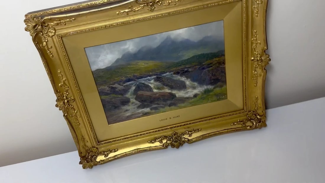Victorian Oil Painting View The Glen Sligachan Skye Scotland Louis Bosworth Hurt - 2