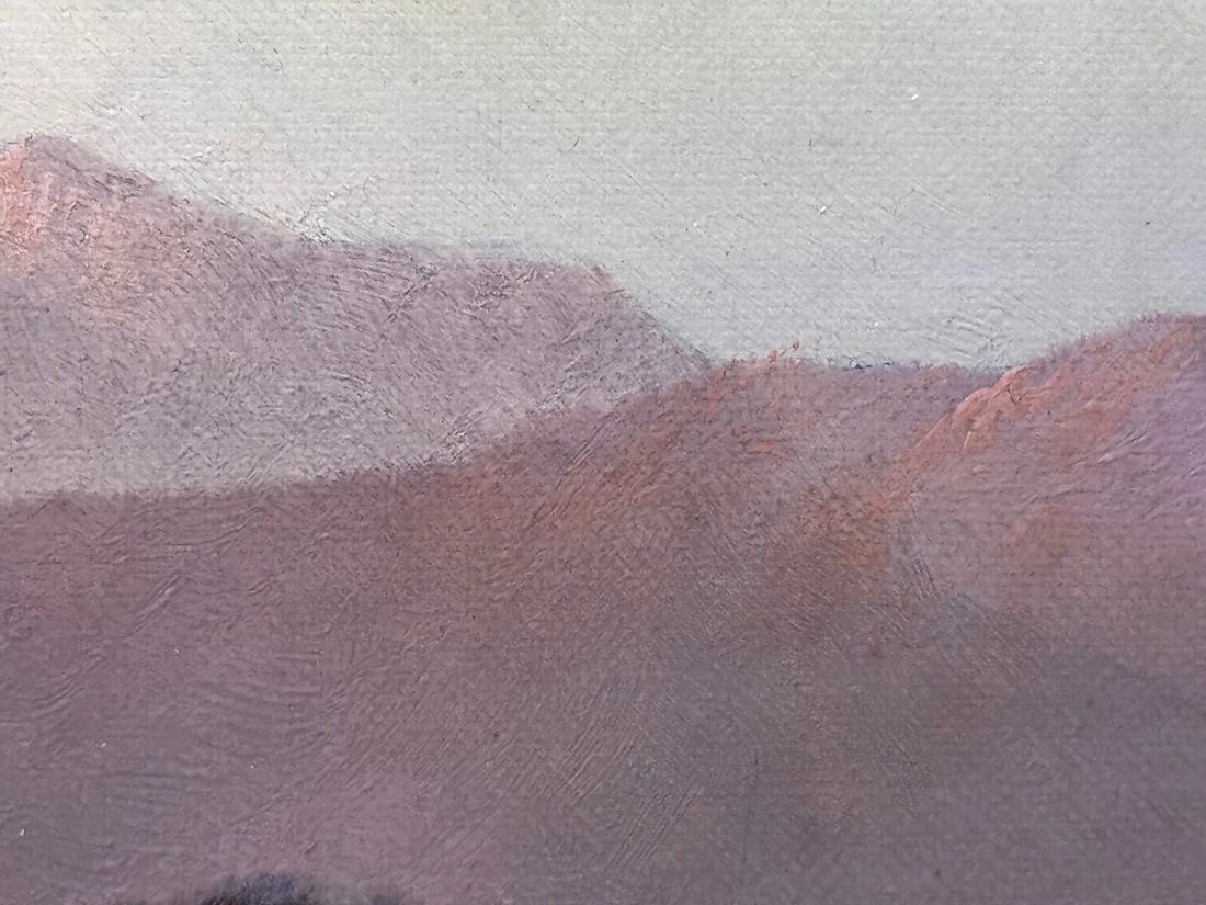 Lake Windermere Glowing Sunset Landscape Oil by Alfred de Breanski Jr C1920 - 17