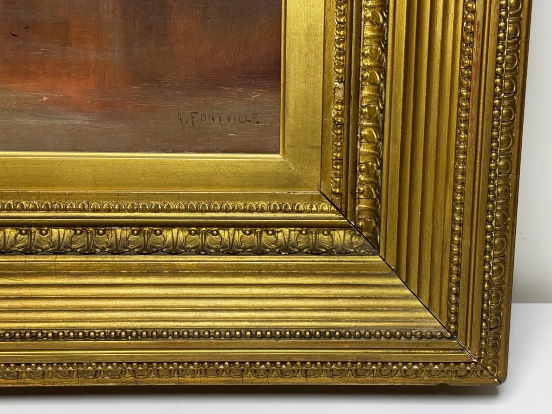 Lake Windermere Glowing Sunset Landscape Oil by Alfred de Breanski Jr C1920 - 6