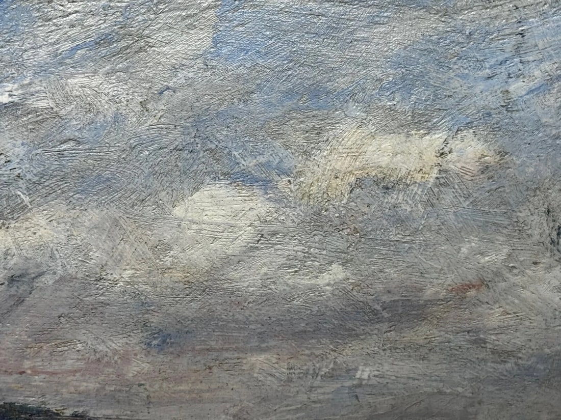 Oil Painting Fisherman On River Orne Normandy France By André Prévot-Valéri - 18