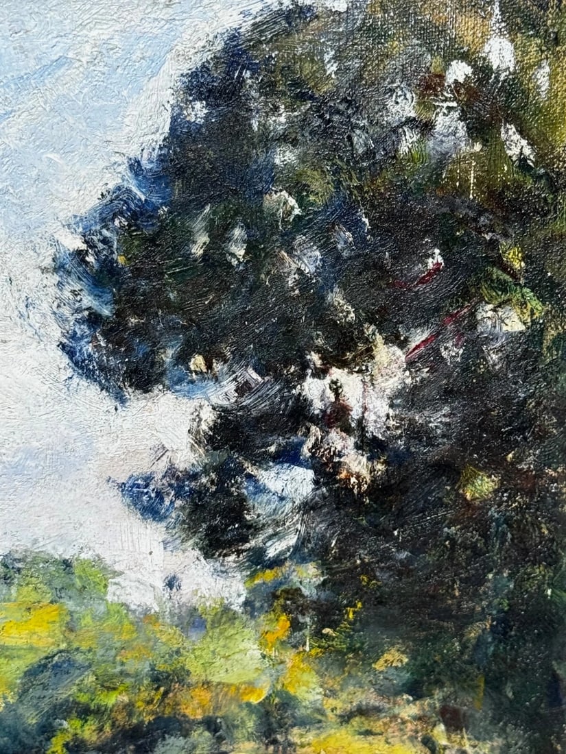 Oil Painting Fisherman On River Orne Normandy France By André Prévot-Valéri - 19