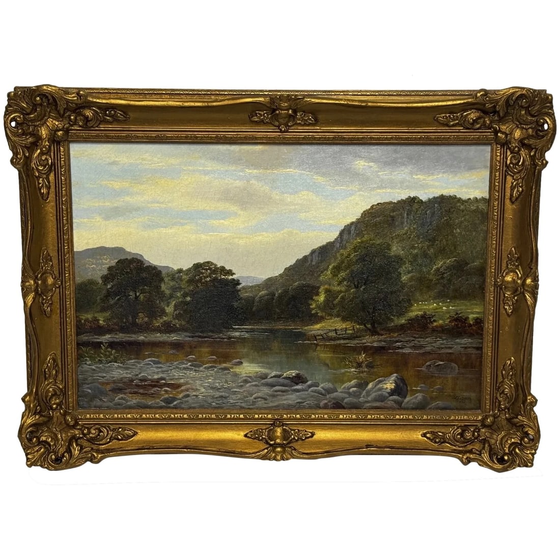Victorian Painting Serenity Near Capel Curig North Wales By John Cuthbert Salmon (1 of 20)