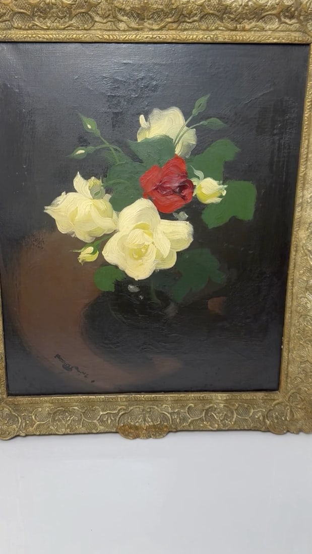 Oil Painting Nocturne In Petals Roses of Fire and Light By James Stuart Park - 2