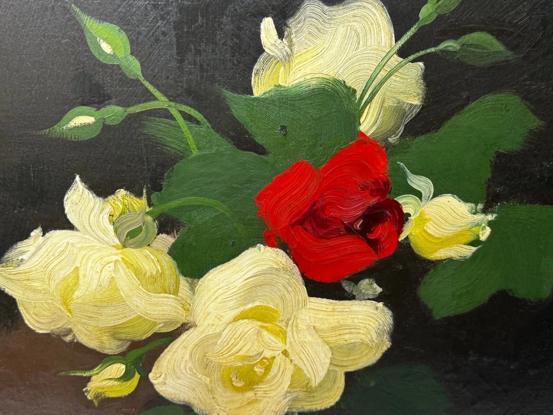 Oil Painting Nocturne In Petals Roses of Fire and Light By James Stuart Park - 5