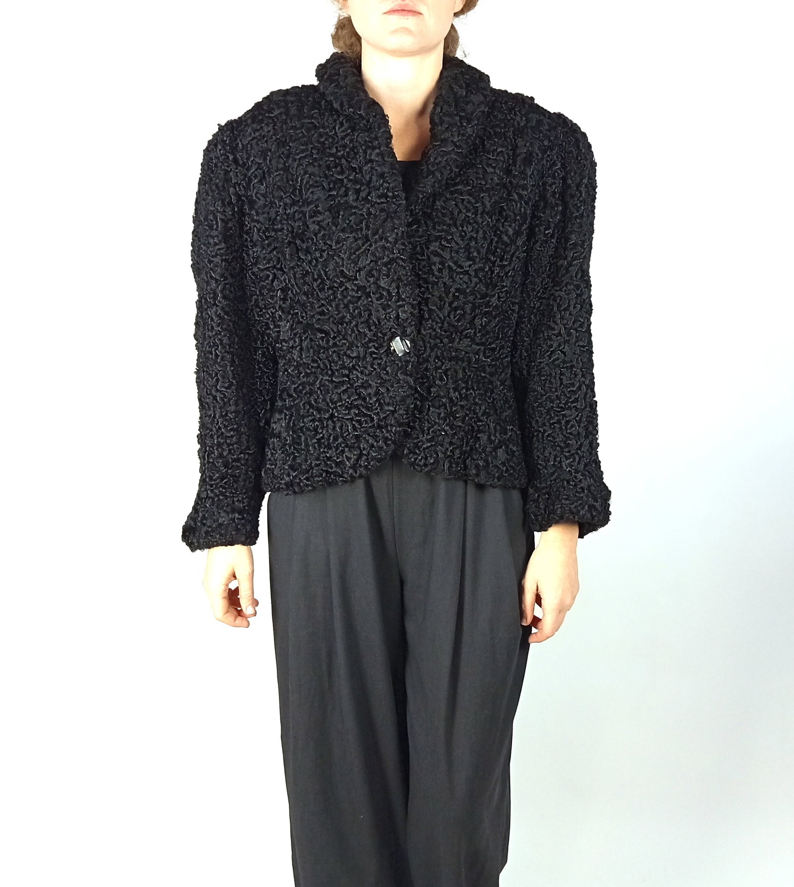 BLACK KARABUL FUR JACKET EU: S - US:6 - 10