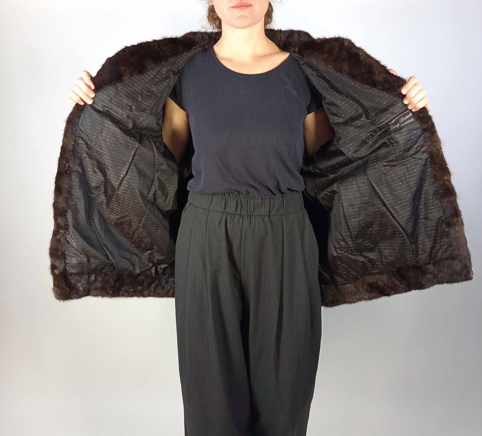 BROWN MINK JACKET EU: XL - US:20 - 11