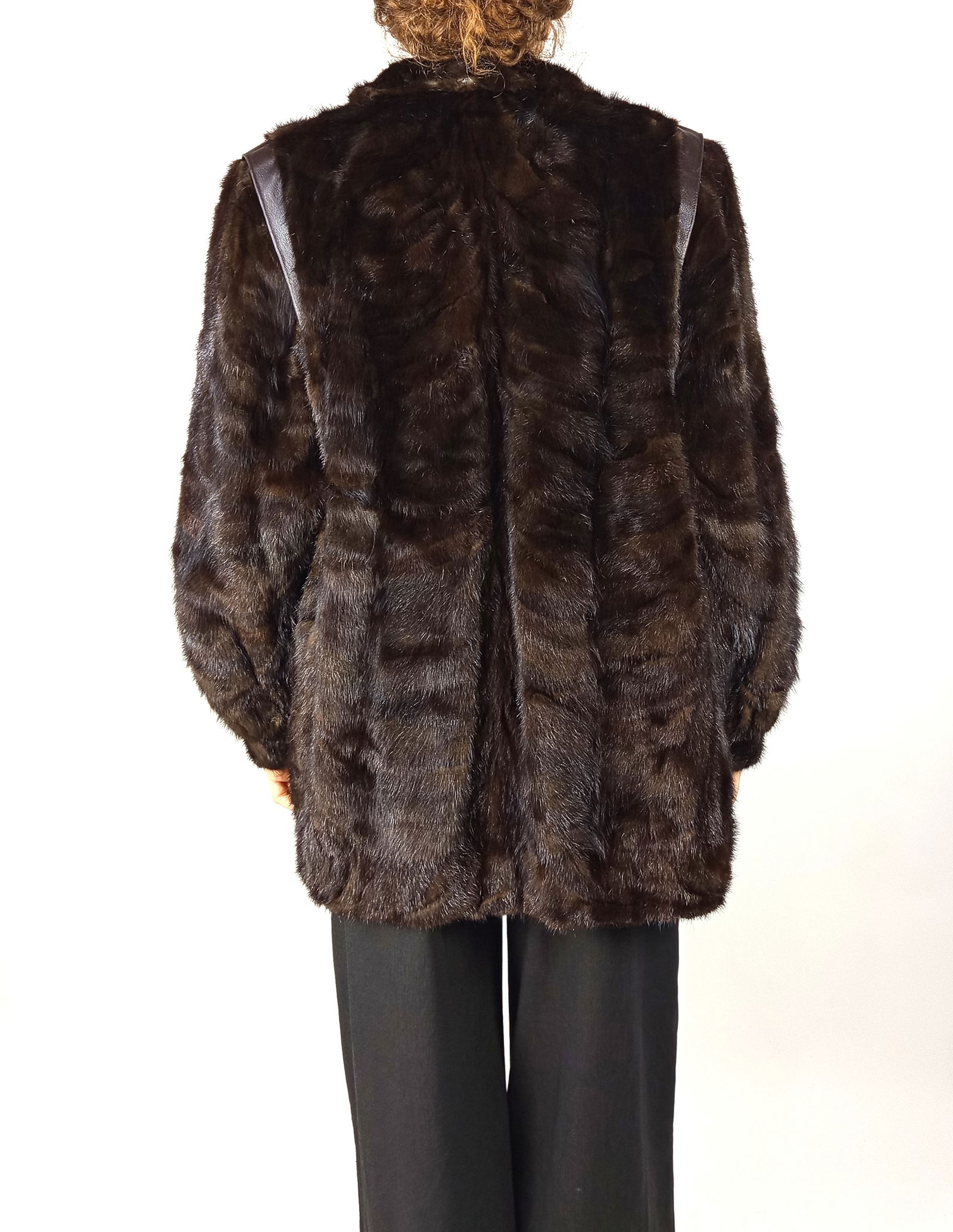 BROWN MINK JACKET EU: XL - US:20 - 9