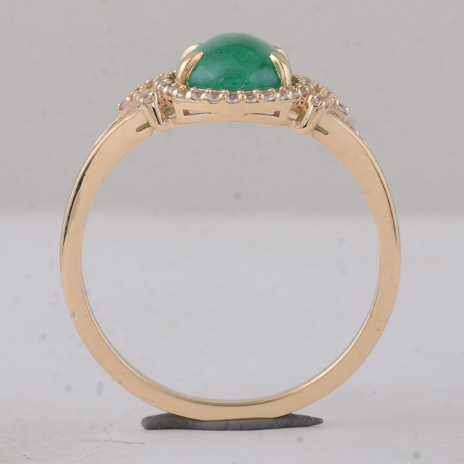 1.71 Ct Oval Emerald 9K Gold Ring - 3