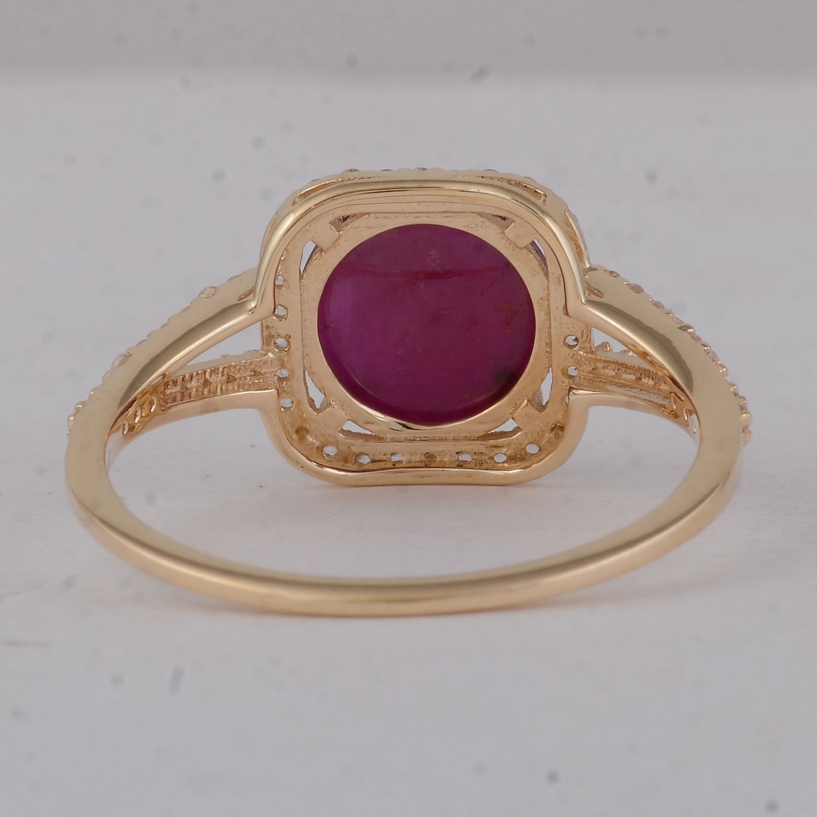 2.79 Ct Round Ruby 9K Gold Ring - 3