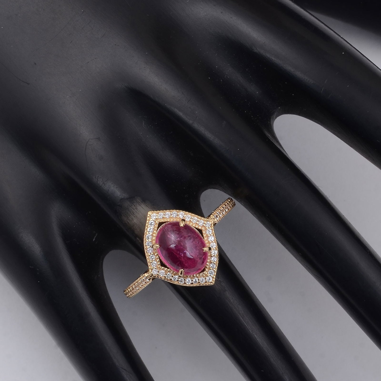 2.29 Ct Oval Tourmaline 9K Gold Ring - 2