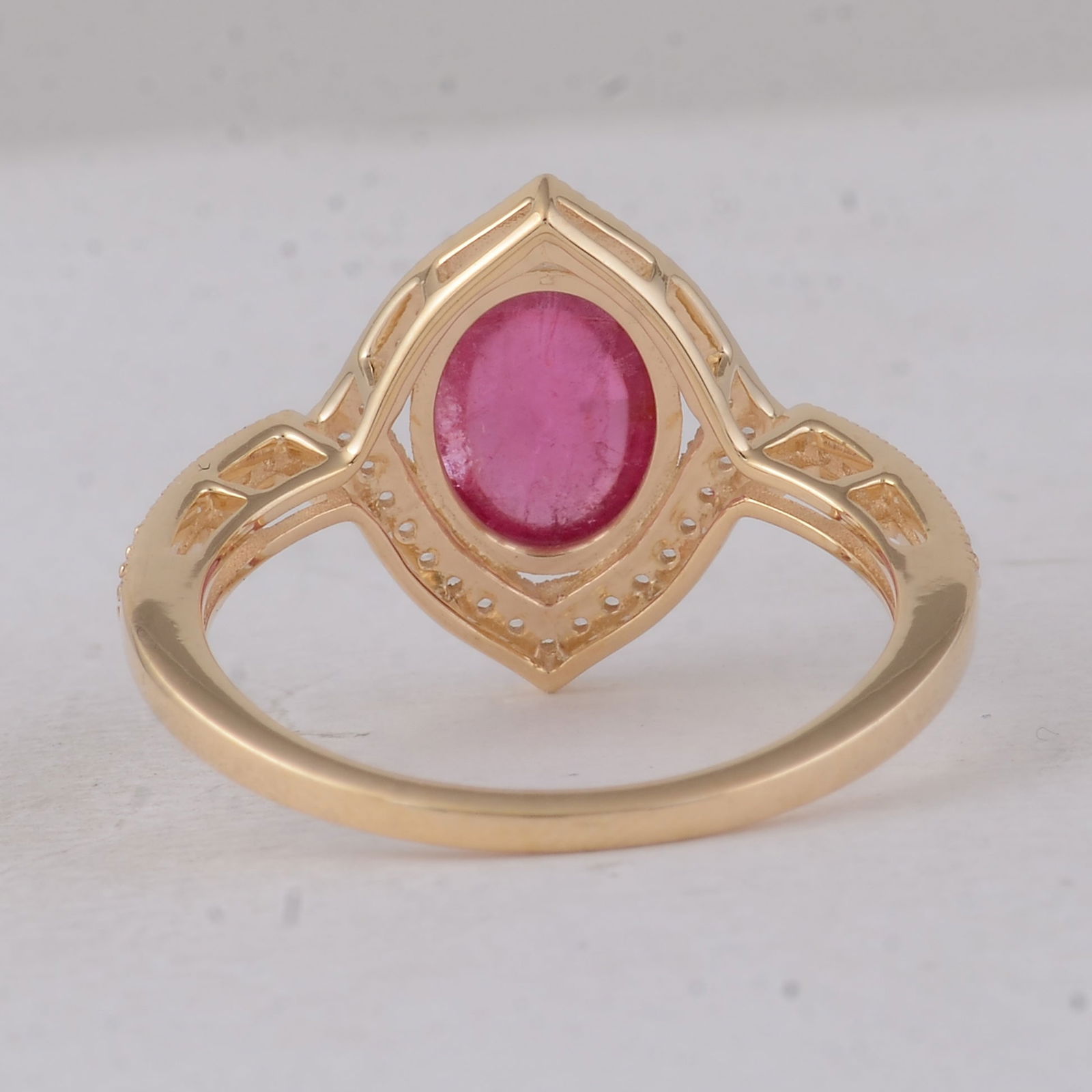 2.29 Ct Oval Tourmaline 9K Gold Ring - 3