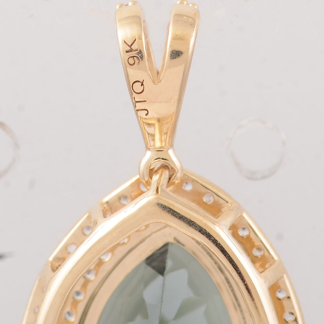 1.64 Ct Trillion Tourmaline 9K Gold Pendant - 5