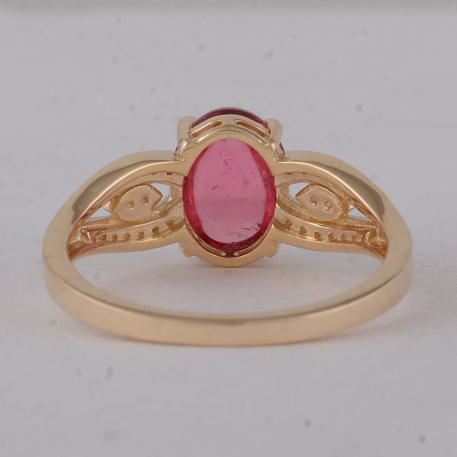 1.82 Ct Oval Tourmaline 9K Gold Ring - 3