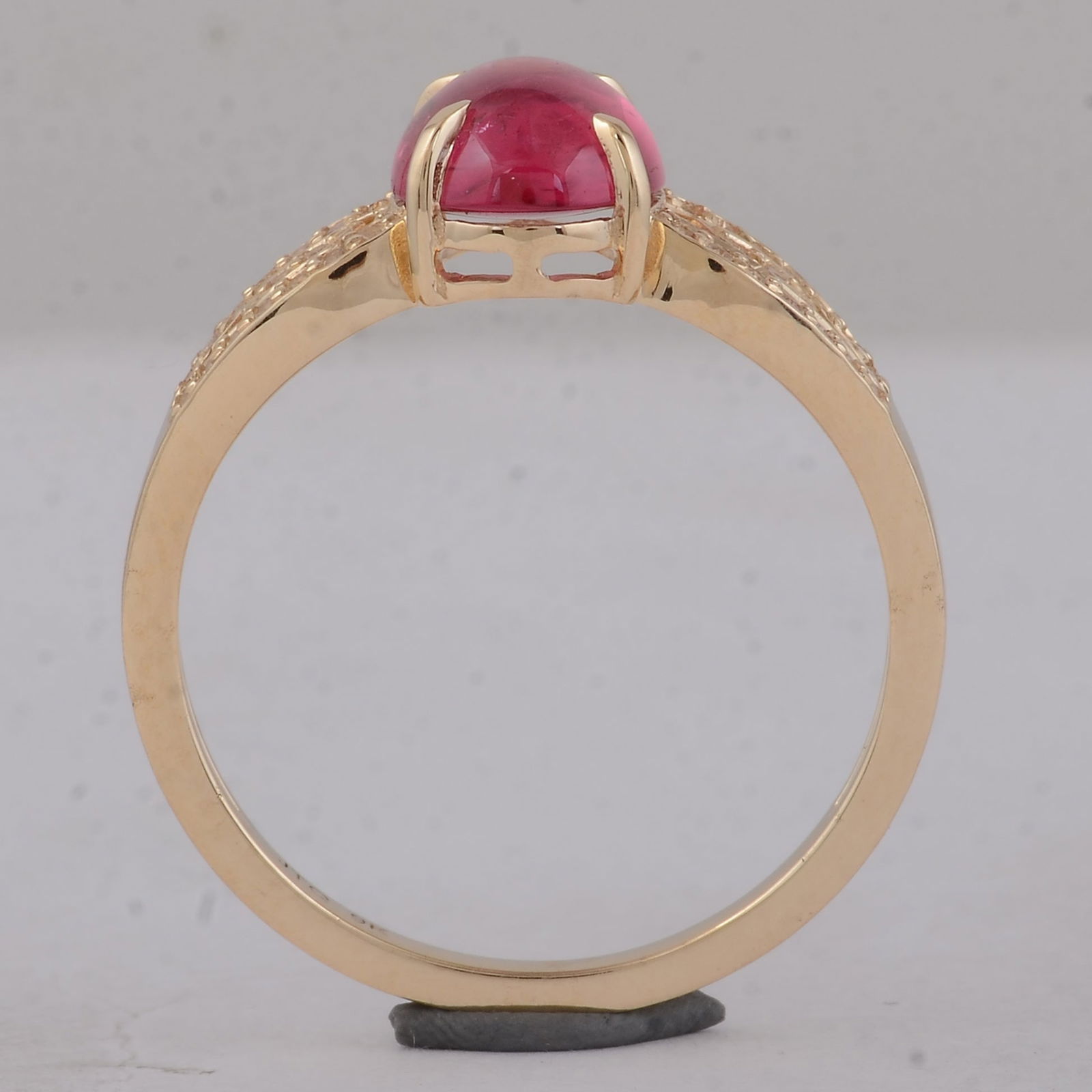 1.82 Ct Oval Tourmaline 9K Gold Ring - 4