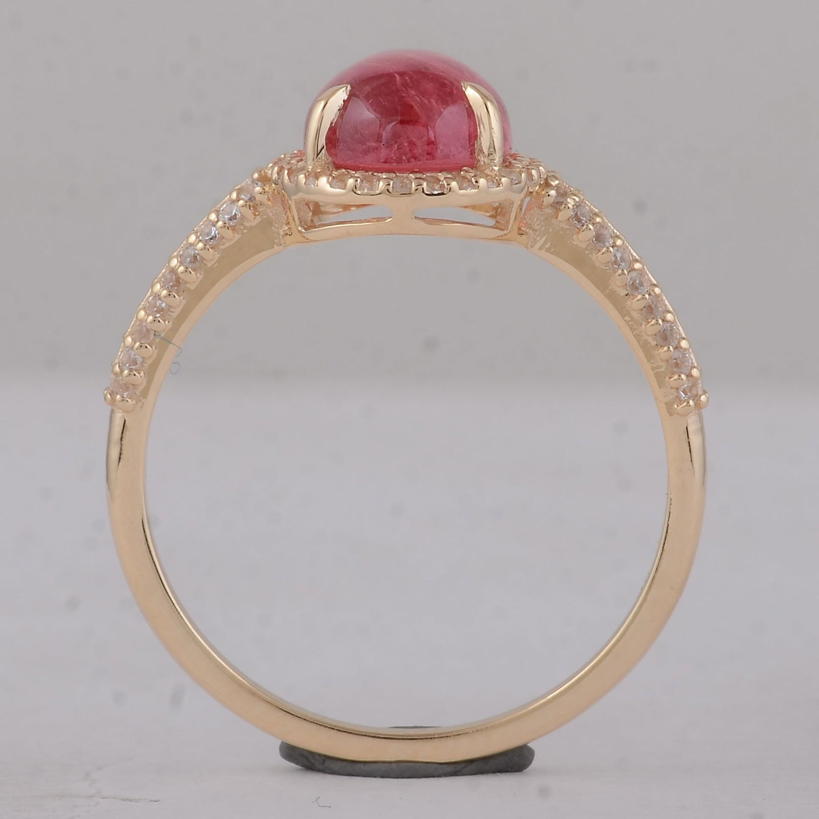 2.50 Ct Oval Tourmaline 9K Gold Ring - 3