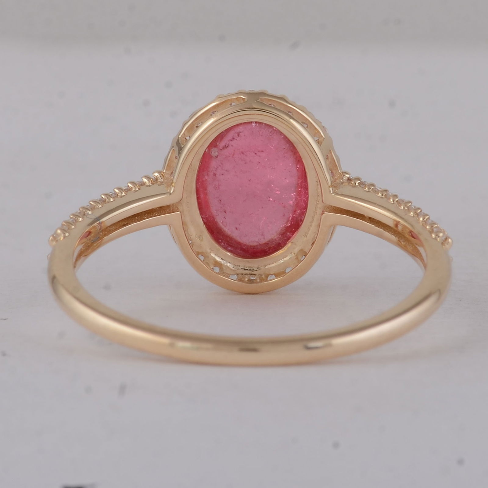 2.50 Ct Oval Tourmaline 9K Gold Ring - 4