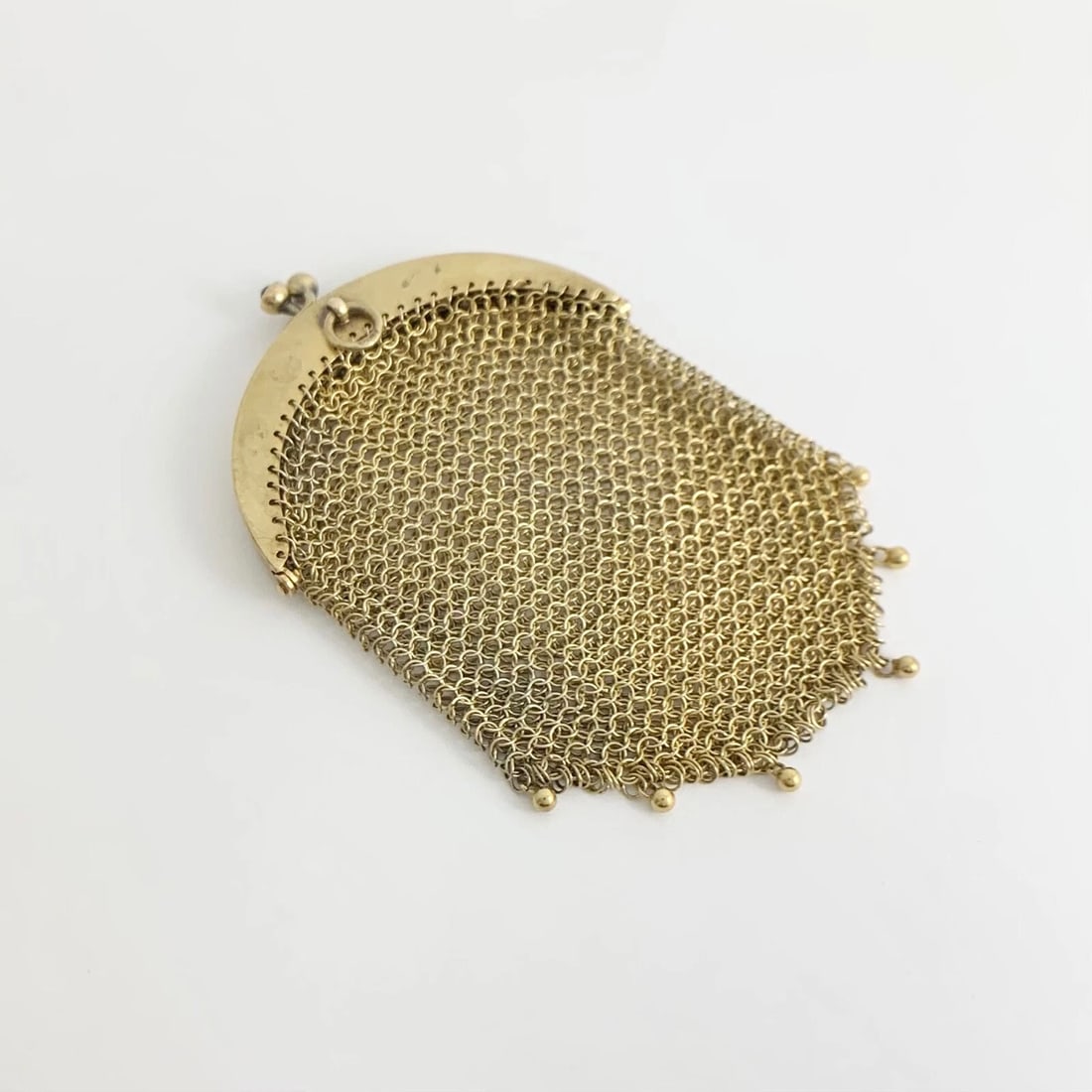 Victorian Antique Chatelaine Mesh Chain Mail Coin Purse 20K Yellow Gold 28.11 Gr - 9