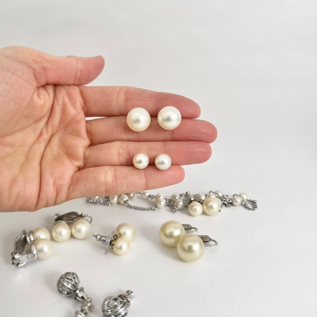 Vintage Estate Mixed Jewelry Lot, Pearls Gold-Plated More, 8 Pieces, 33.04 Grams - 11