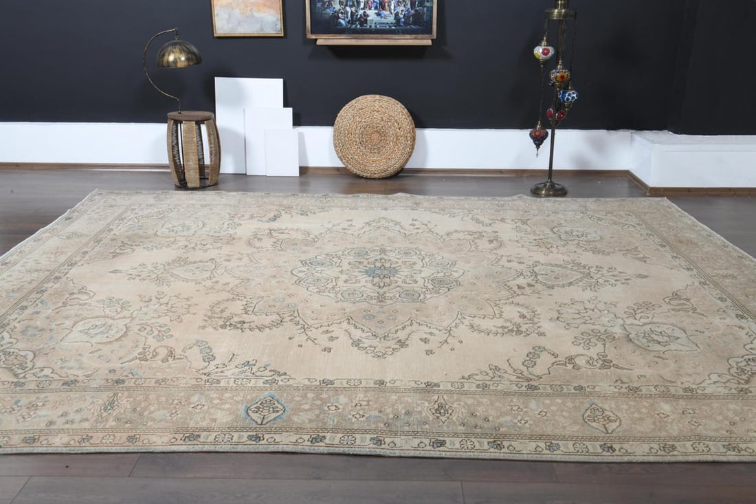 9'5x12'6 ft, OVERSIZED BEIGE BROWN, Minimalist - 10