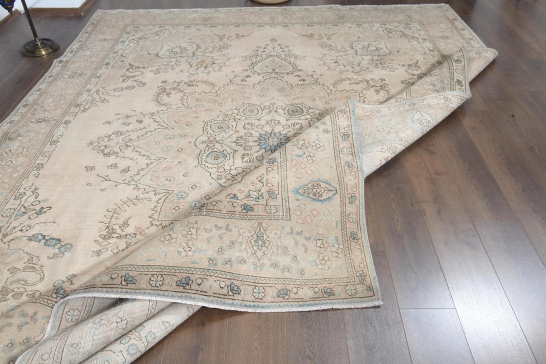 9'5x12'6 ft, OVERSIZED BEIGE BROWN, Minimalist - 6