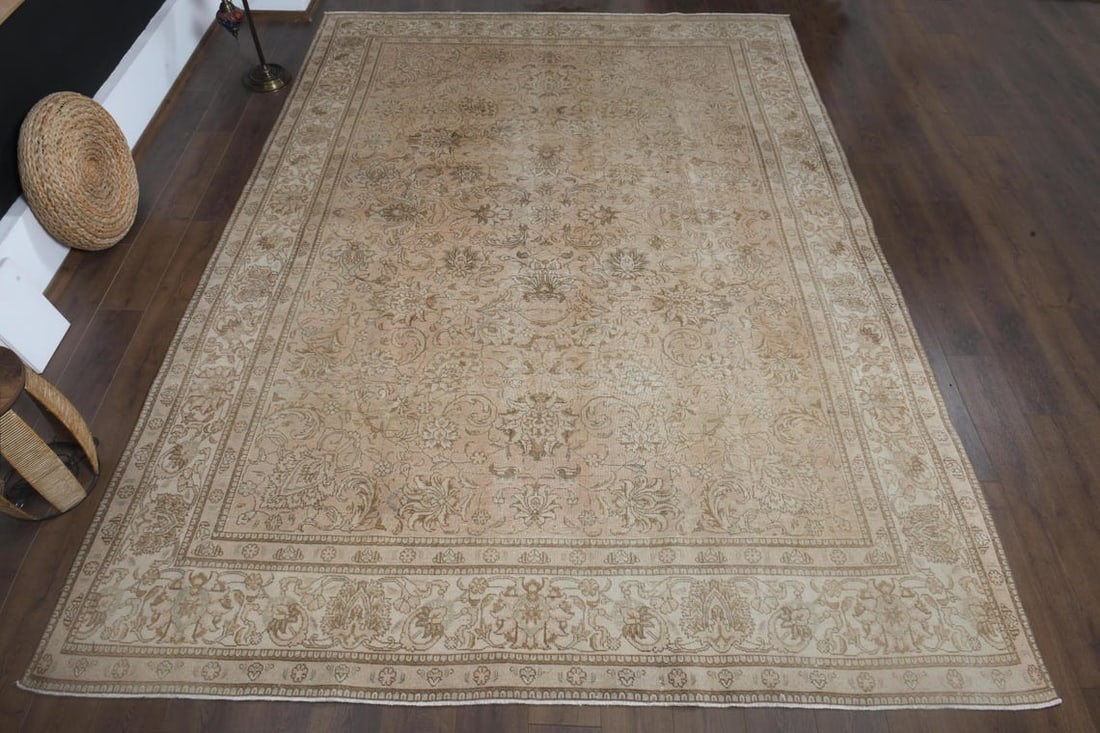 9'3x12'6 ft, OVERSIZED PERSIAN RUG, Orange - 2