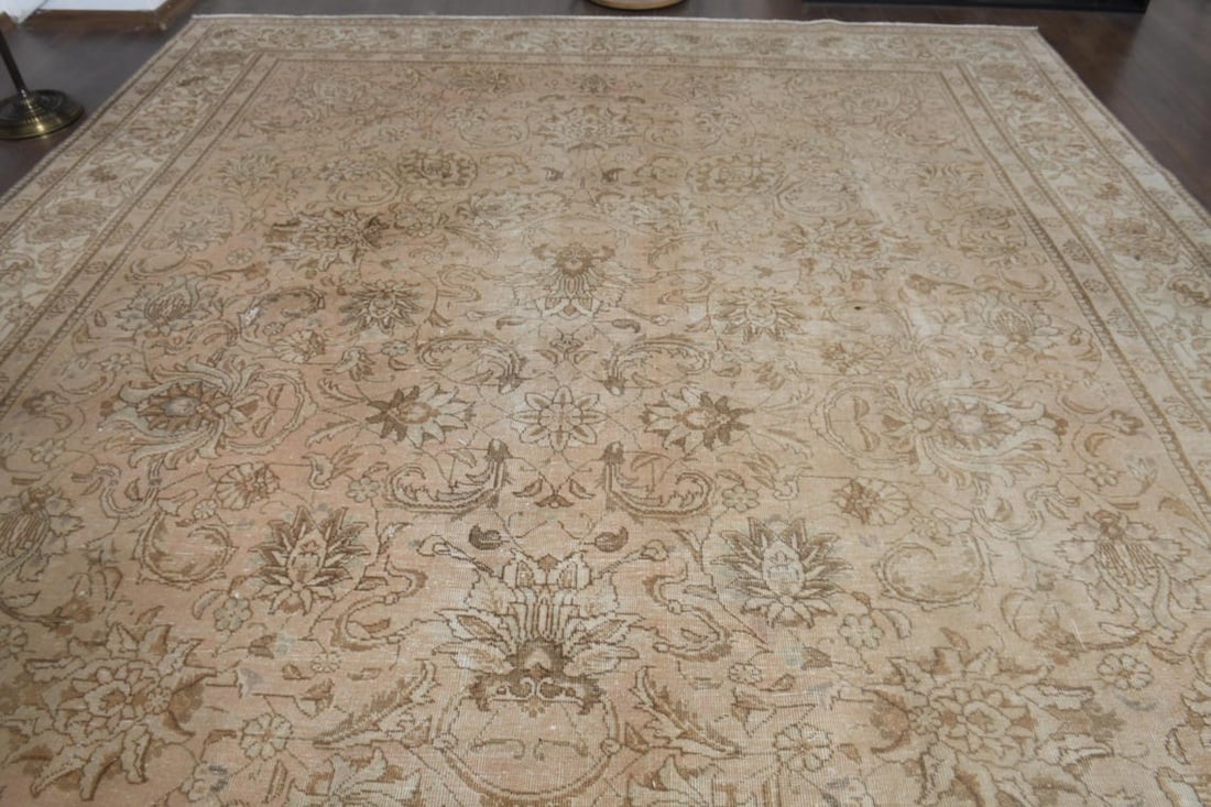 9'3x12'6 ft, OVERSIZED PERSIAN RUG, Orange - 4