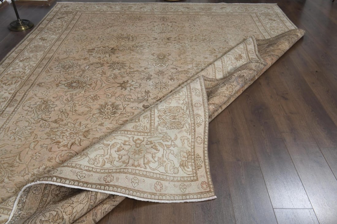 9'3x12'6 ft, OVERSIZED PERSIAN RUG, Orange - 5