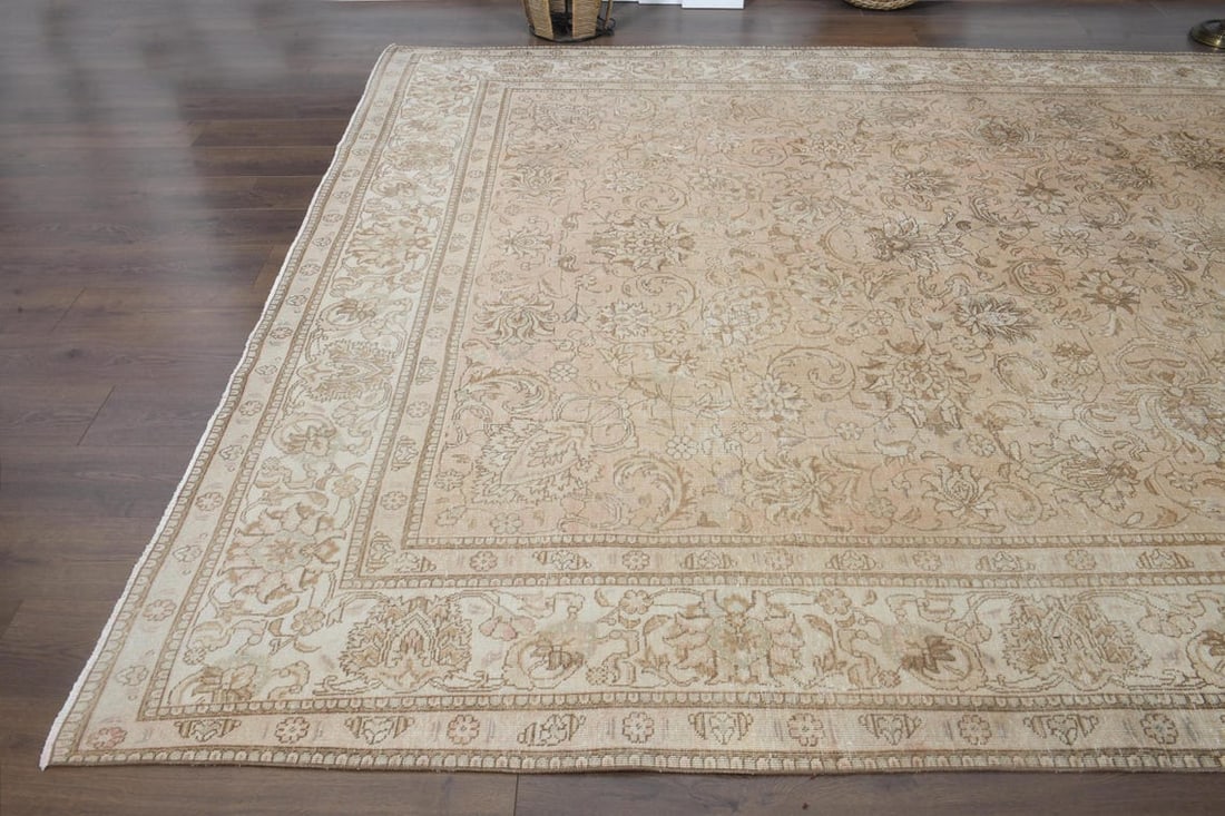 9'3x12'6 ft, OVERSIZED PERSIAN RUG, Orange - 7