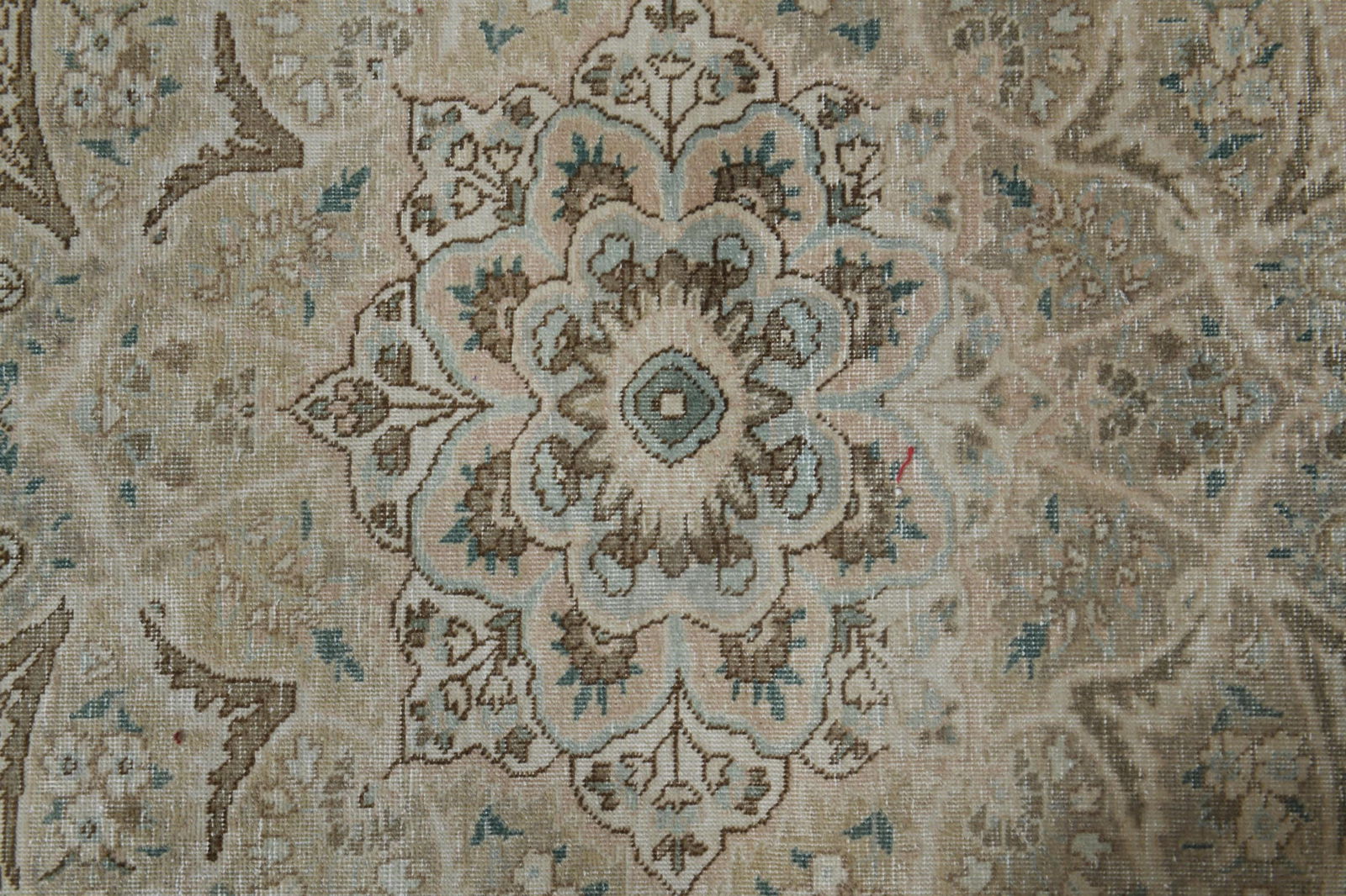 9'7x12'4 ft, BEIGE OVERSIZED RUG, Vintage Wool - 15