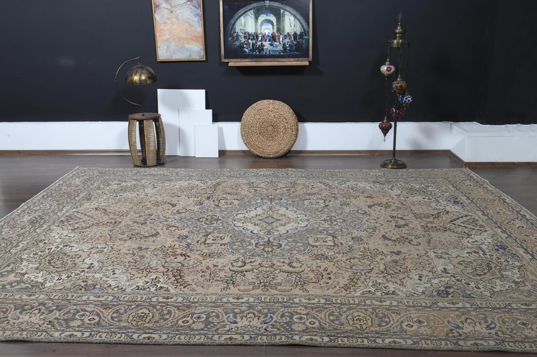 9'2x12'5 ft, HERIZ PERSIAN RUG, Minimalist Décor - 10