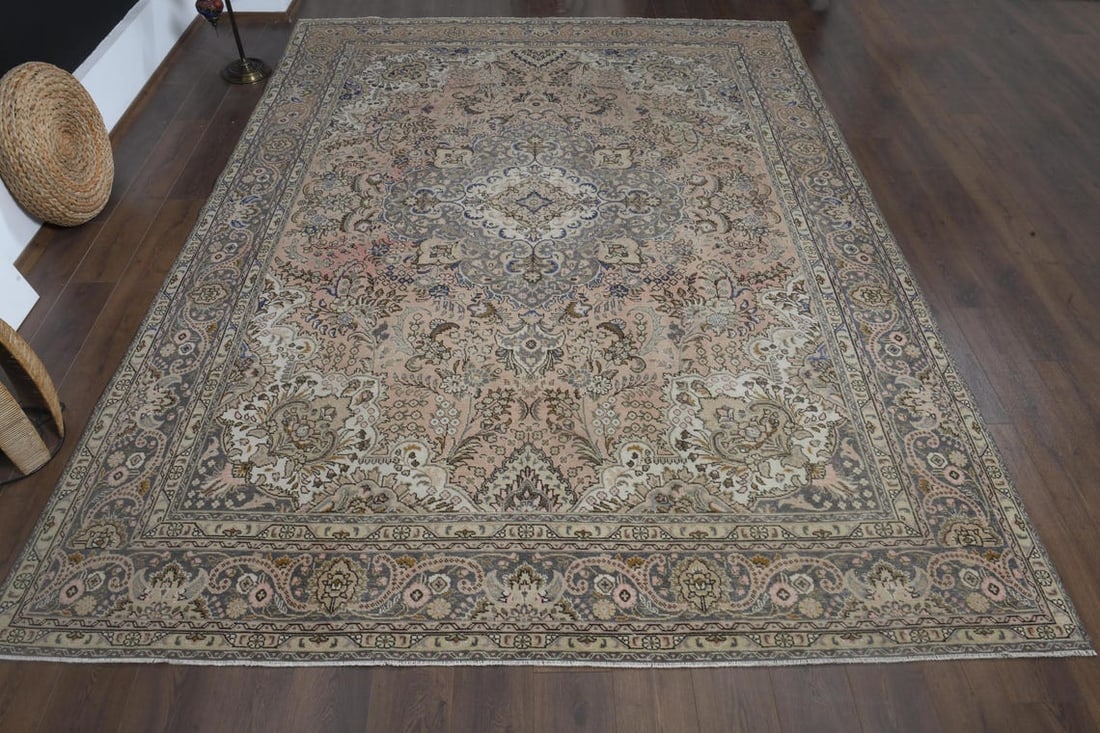 9'2x12'5 ft, HERIZ PERSIAN RUG, Minimalist Décor - 4