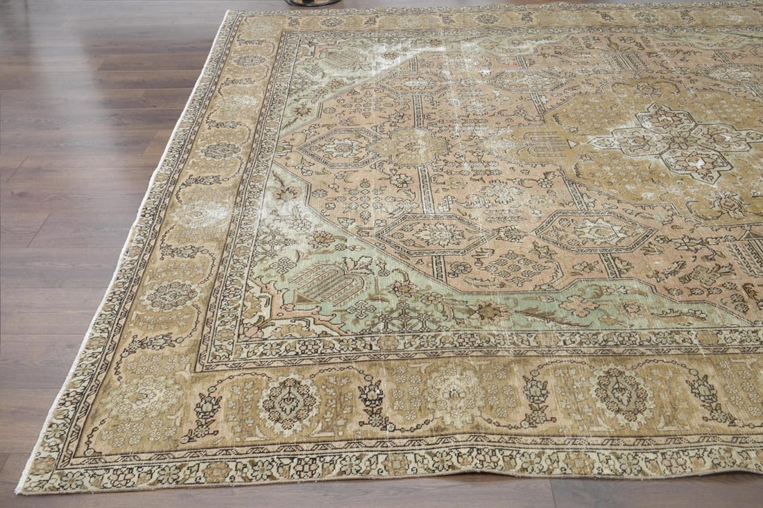 9'6x12'3 ft, OVERSIZED ORANGE BROWN, Minimalist - 9