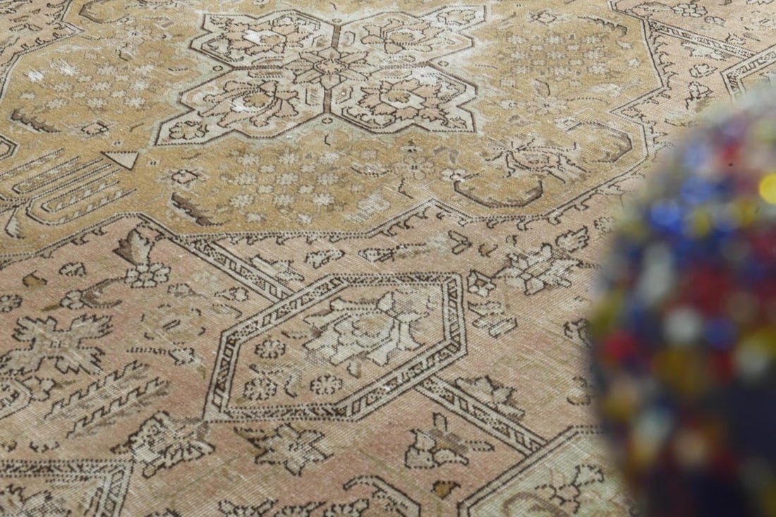 9'6x12'3 ft, OVERSIZED ORANGE BROWN, Minimalist - 3