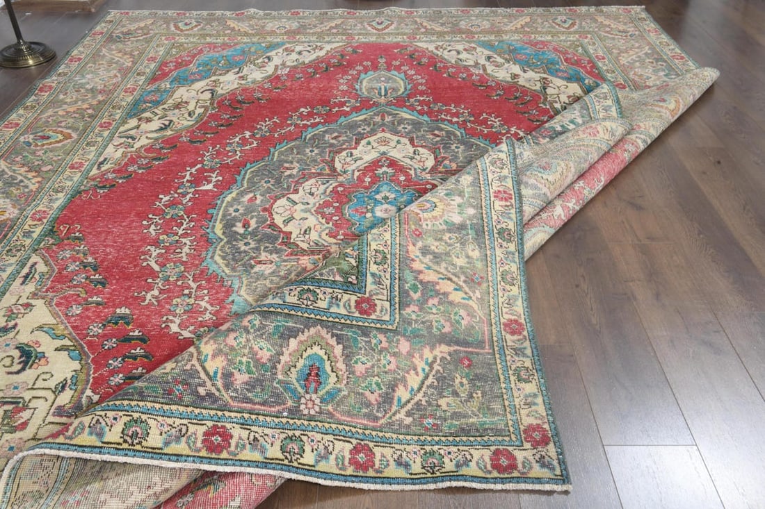 9'4x12'4 ft, PERSIAN MINIMALIST RUG, Oversized - 7