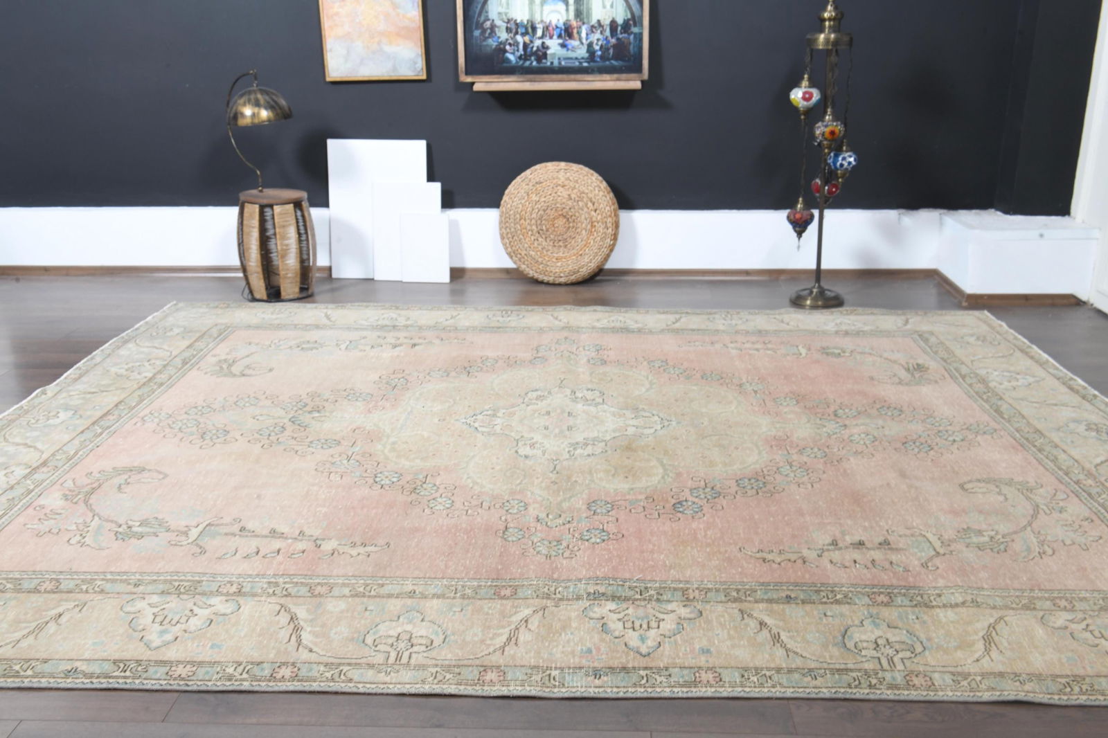 9'6x12'3 ft, OVERSIZED PINK BEIGE, Minimalist Décor - 19