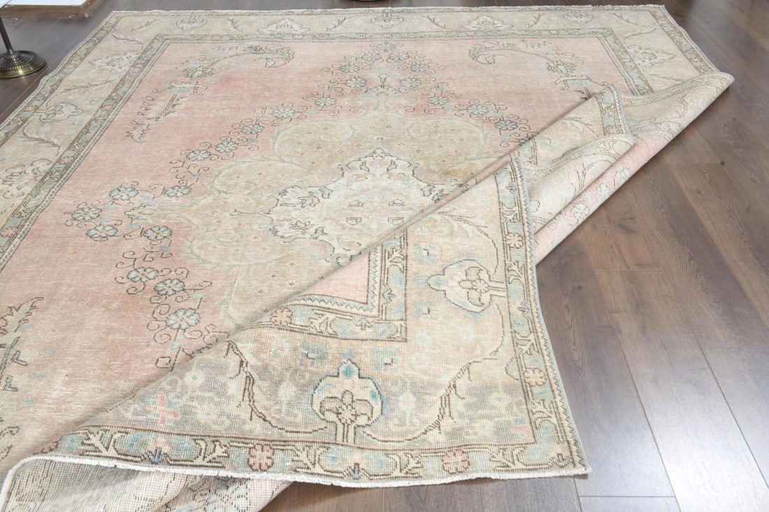 9'6x12'3 ft, OVERSIZED PINK BEIGE, Minimalist Décor - 7