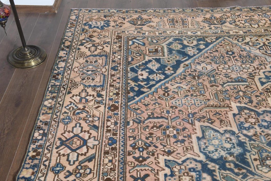 9'7x12'4 ft, ORANGE MINIMALIST RUG, Oversized Persian - 9