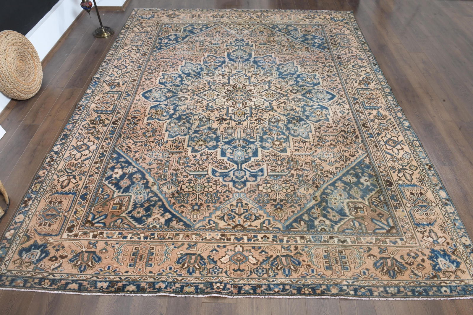 9'7x12'4 ft, ORANGE MINIMALIST RUG, Oversized Persian - 11