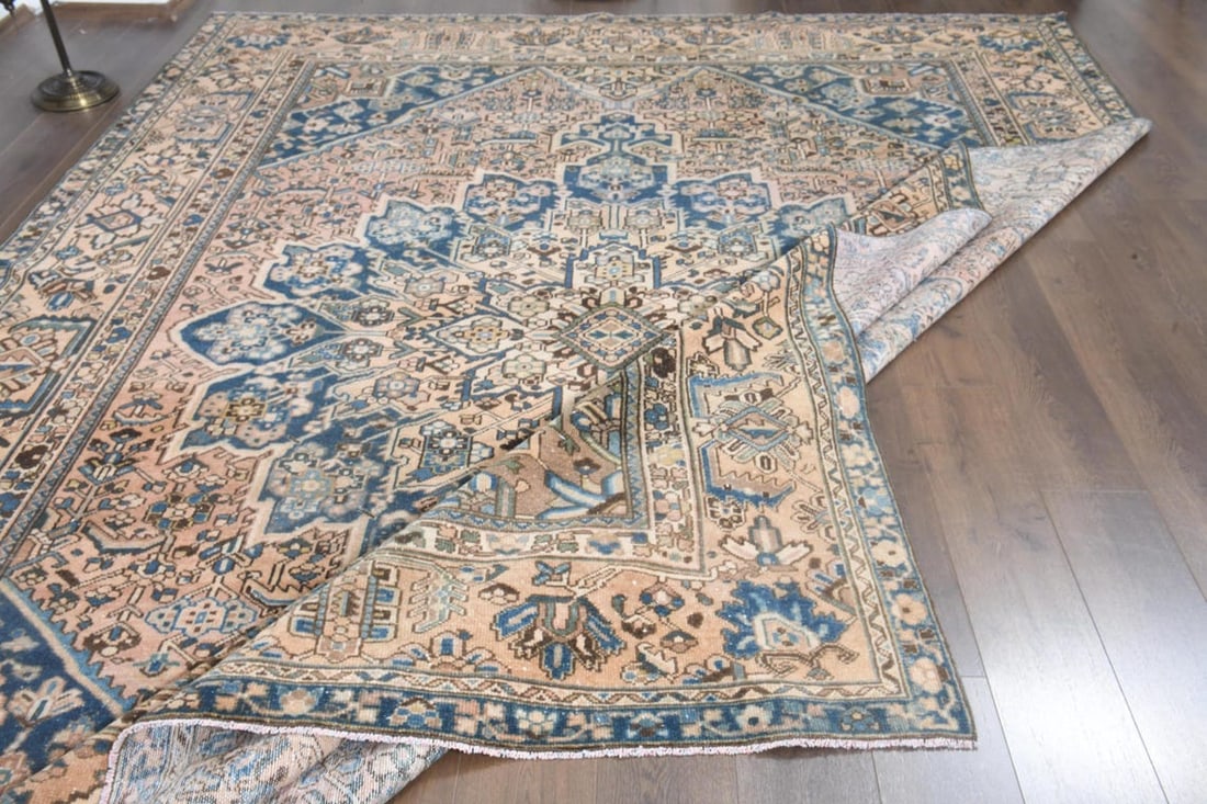 9'7x12'4 ft, ORANGE MINIMALIST RUG, Oversized Persian - 7