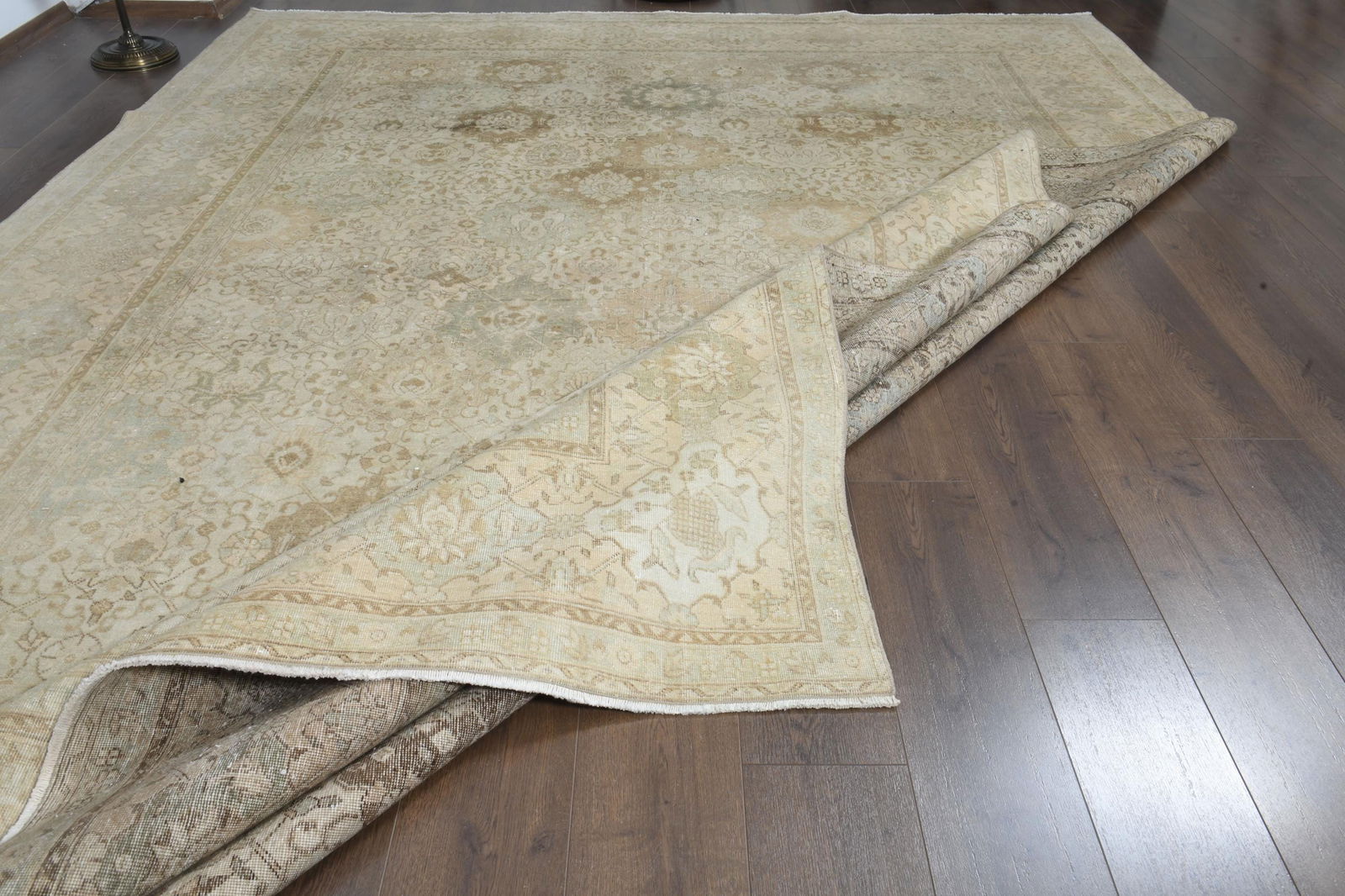 9'6x13'3 ft, NEUTRAL PERSIAN RUG, Pastel Color - 15